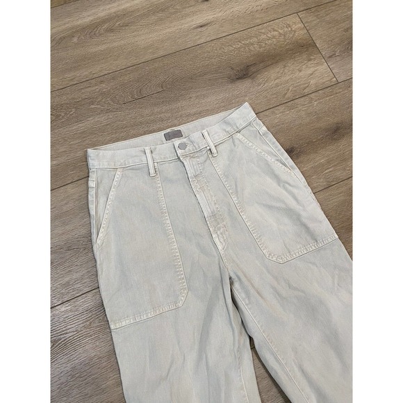 Mother The Wrapper Patch Springy Ankle Pant Cream Neutral High Rise Size 31 - Picture 3 of 11